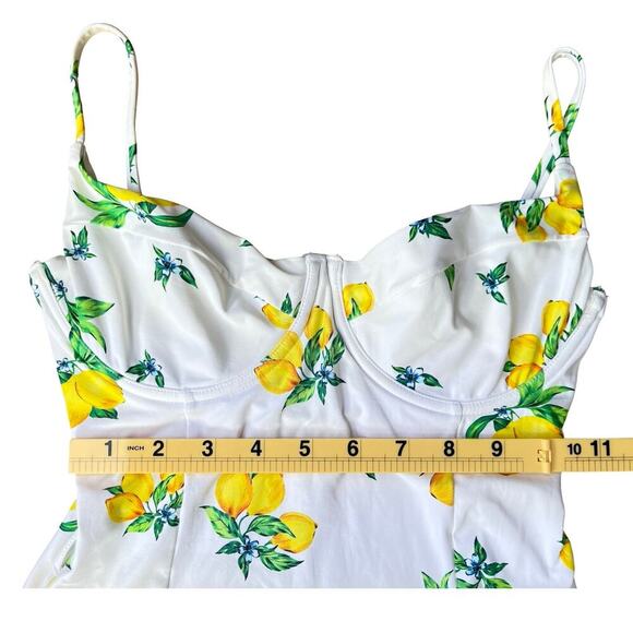 Onia x WeWoreWhat Danielle Lemon Print Belted One Piece Swimsuit – Size Medium - Picture 12 of 16